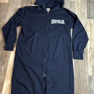 Adventureland Zipper Hoodie, Long Sweatshirt, Navy, Large